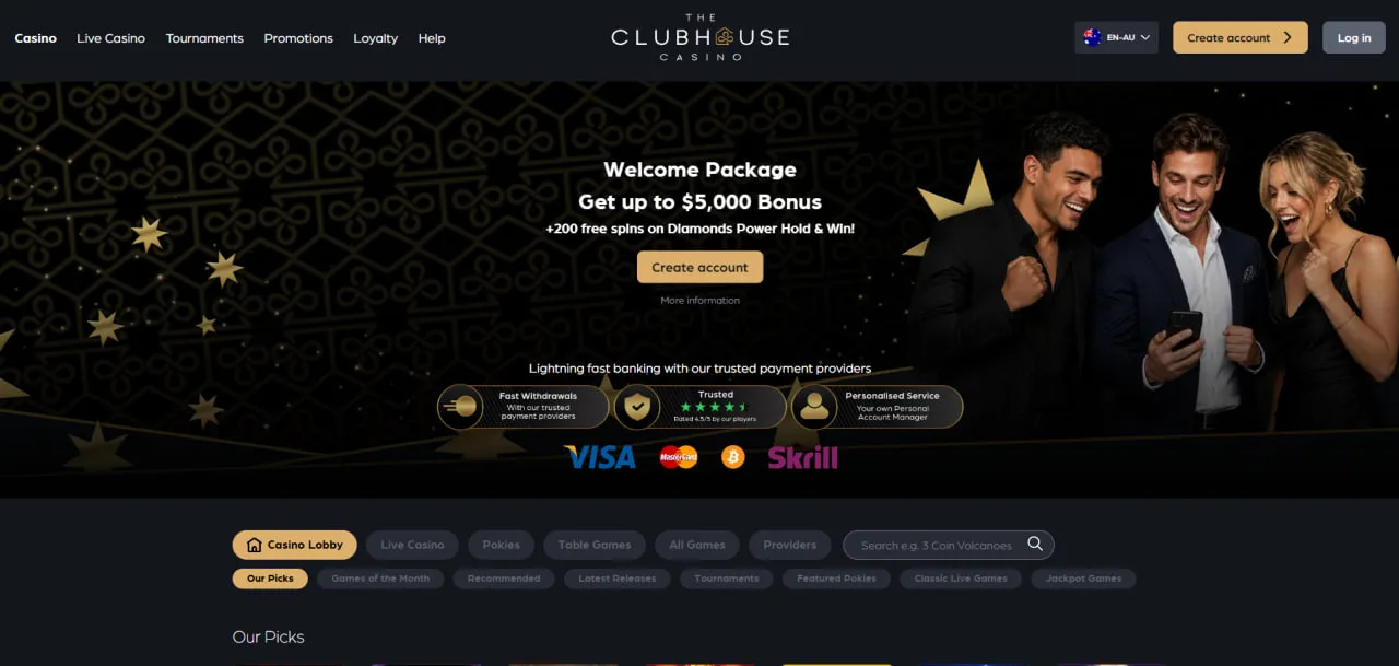 review Clubhouse Casino logo