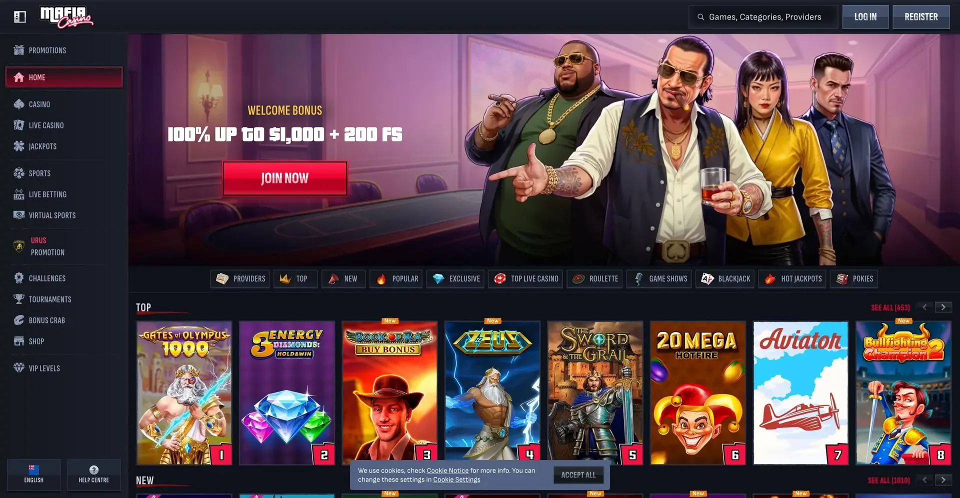 review Mafia Casino logo
