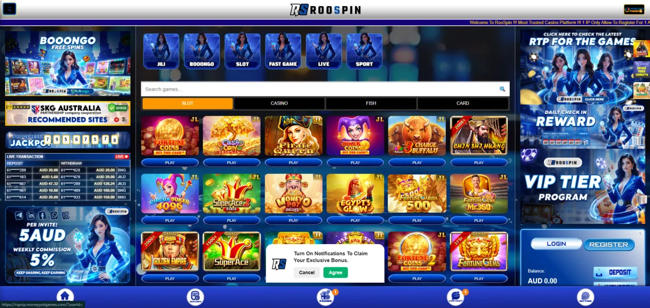 review Roospin Casino logo