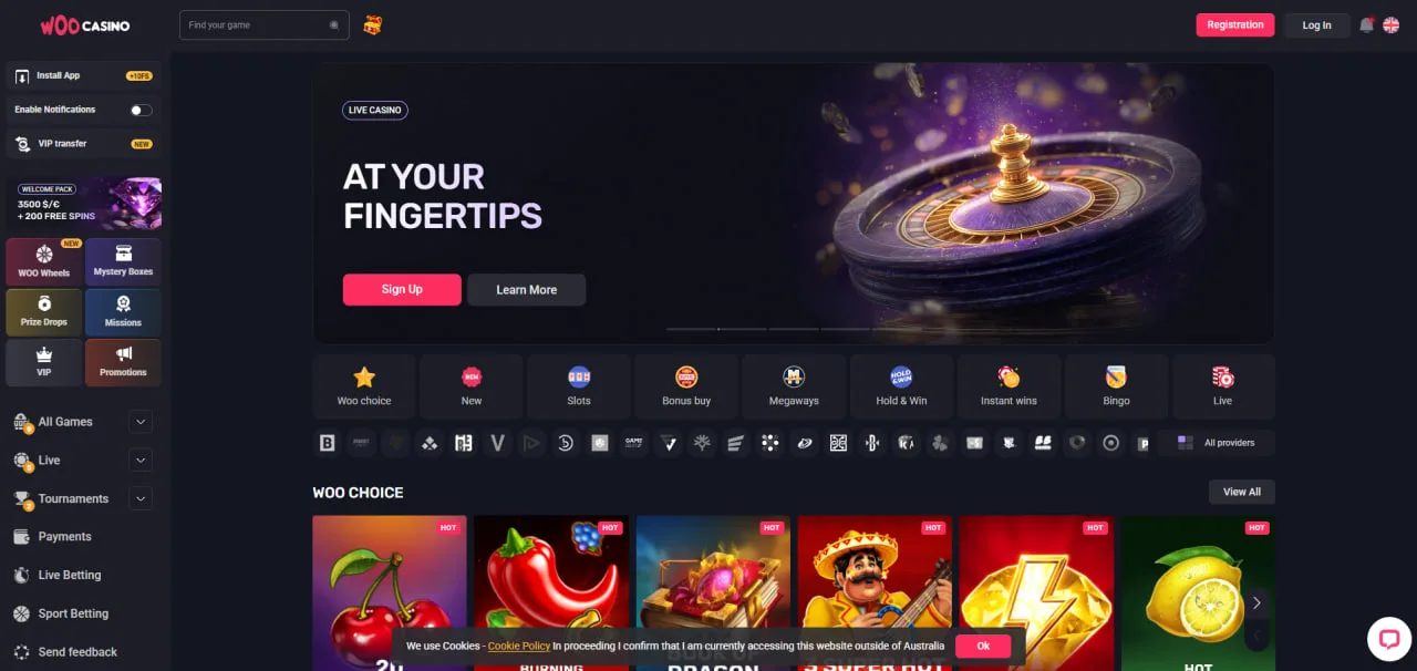 review Woo Casino logo