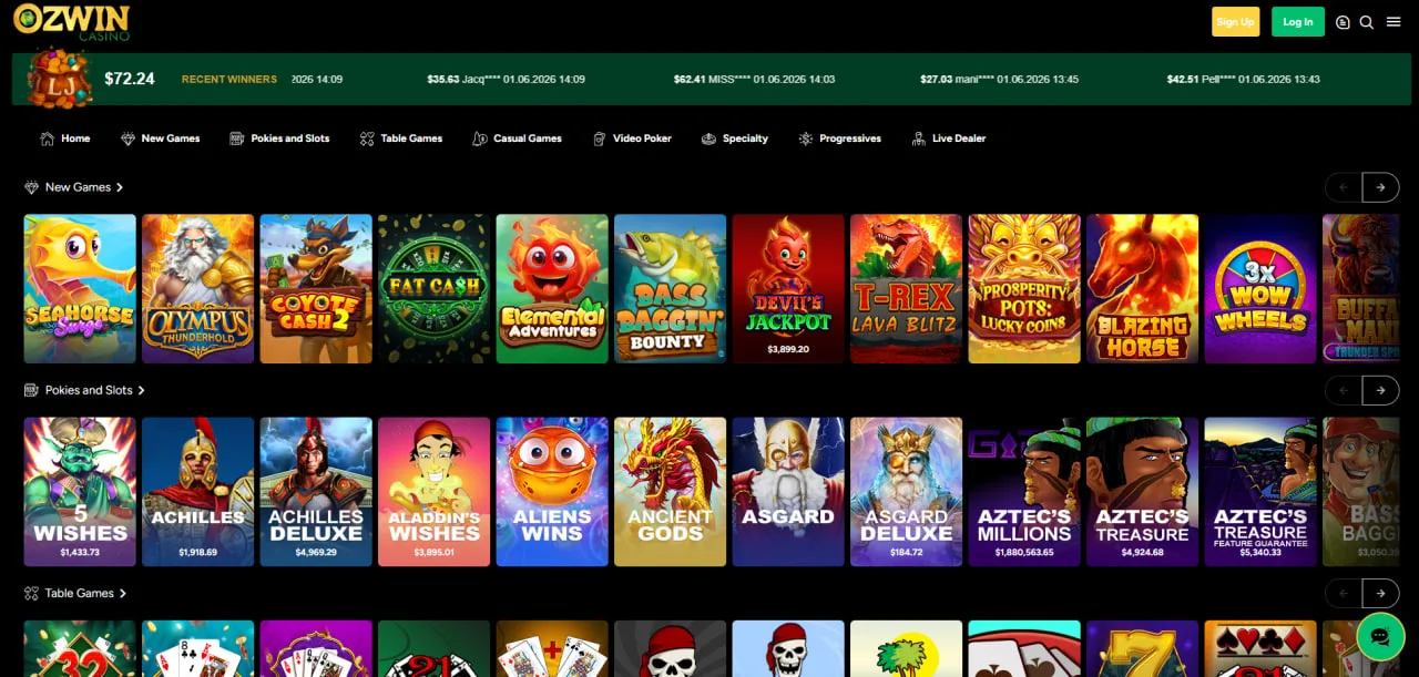 review Ozwin Casino